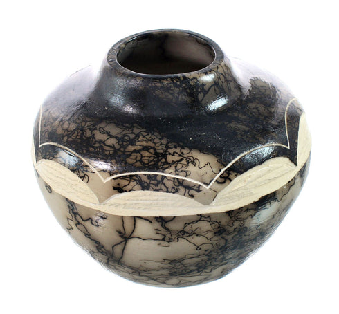 Native American Navajo Horse Hair Pottery JX130481